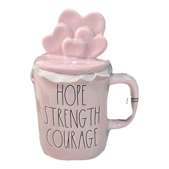 Rae Dunn "HOPE STRENGTH COURAGE" Figural Coffee Mug - Picture 1 of 1